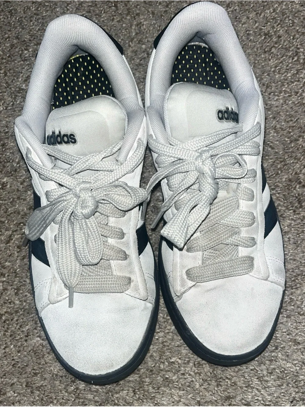 adidas Grand Court Alpha 00s Sneakers Shoes Gray/White Black Bold Sole Mens 8.5